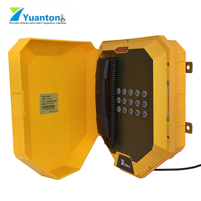 kaufen Ethernet-Zugang machte gelbe industrielle Voip-Telefon-Montage Stahlschnur mit der Hand fest Online-Herstellung