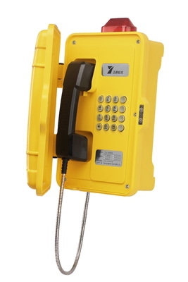 Druckguss-Aluminiumlegierung Industriewetterdichtes Telefon mit benutzerdefiniertem Logo und Silikon-Tastatur
