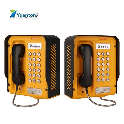 Industrielles wetterfestes Telefon mit Aluminiumgehäuse, Edelstahl-Tastatur und DC 12V/AC 220V Stromversorgung