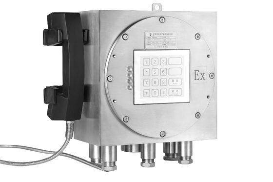 Explosionssicheres Industrietelefon aus Edelstahl mit 30 Watt eingebauten Verstärker und IP66-Schutzklasse